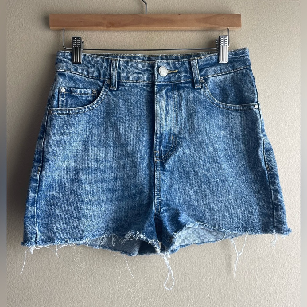Blue Age Women Blue High Rise Denim Shorts Size Small